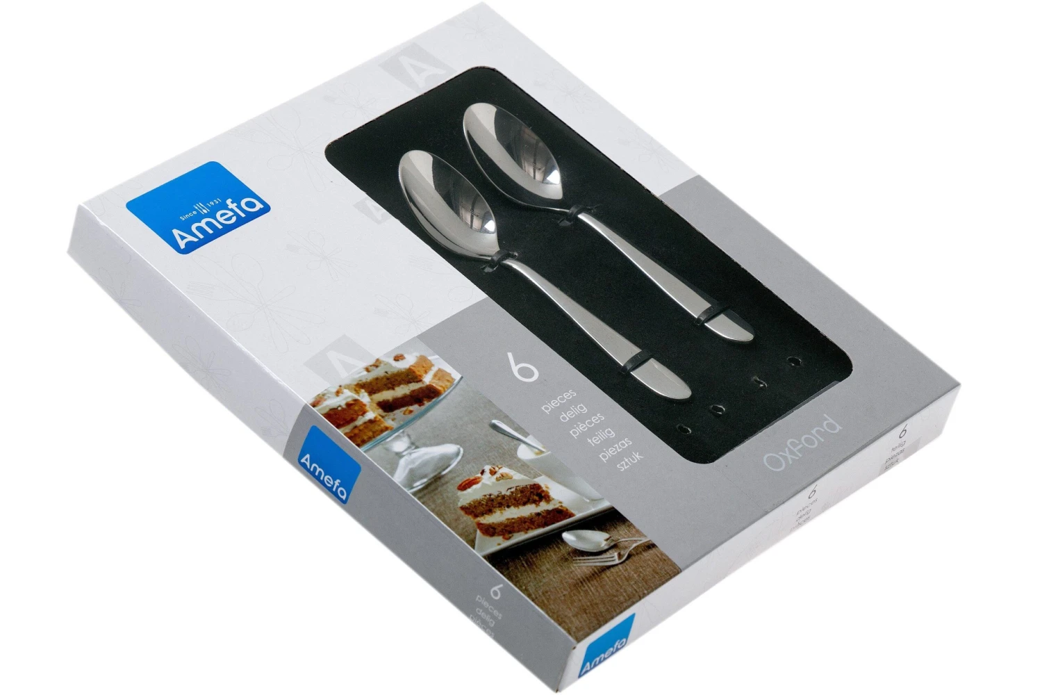 Amefa Oxford 1860 Cuillères à Moka, 6 Pièces 6 Amefa Oxford 1860 Cuillères à Moka, 6 Pièces – Image 4