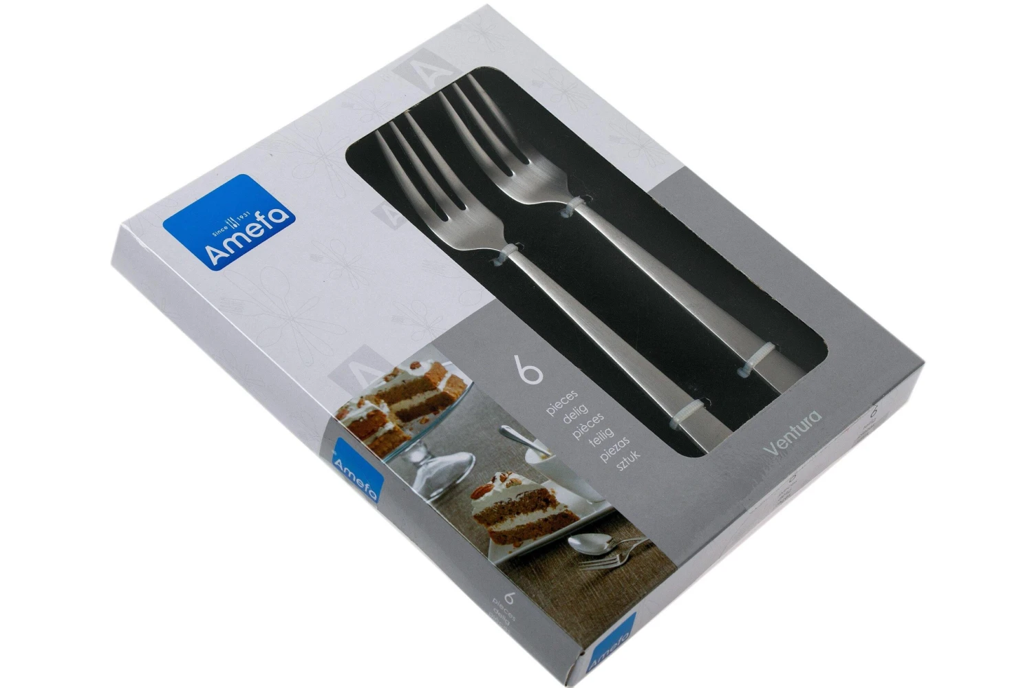 Amefa Ventura 1924 Fourchettes à Gâteaux, 6 Pièces 6 Amefa Ventura 1924 Fourchettes à Gâteaux, 6 Pièces – Image 4