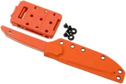 Amare Knives Pocket Peak Fixed, Stonewash Orange G10, Couteau à Lame Fixe -Kai Soldes Boutique AS PPF OR 08 amare knives