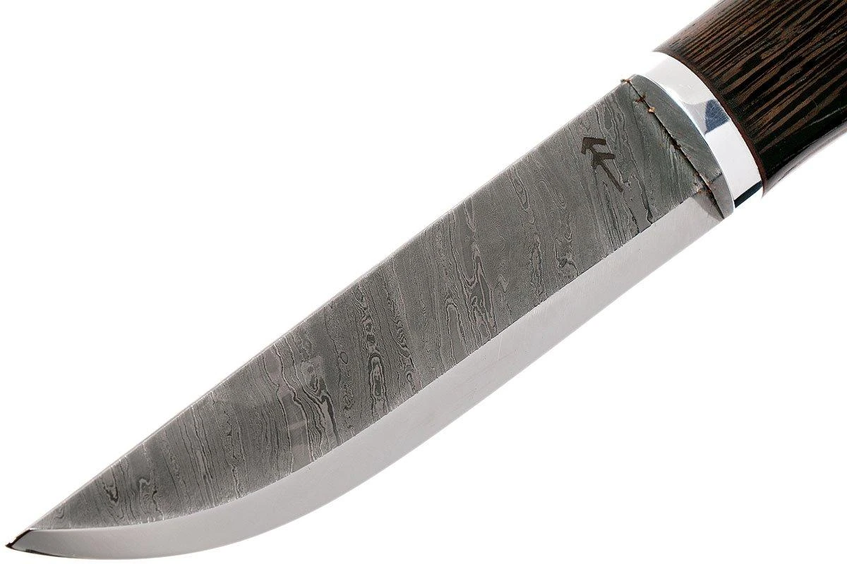 Autine Damascus Bushcrafter, Wengé, Fourreau RH Brun, Couteau Bushcraft 5 Autine Damascus Bushcrafter, Wengé, Fourreau RH Brun, Couteau Bushcraft – Image 3