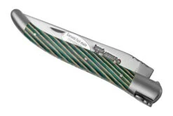 Laguiole En Aubrac Samba Turquoise L0212SATIF Bois De Samba Turquoise, Mat, Couteau De Poche Laguiole, 12 Cm -Kai Soldes Boutique AUL0212SATIF 04 laguioleaubrac