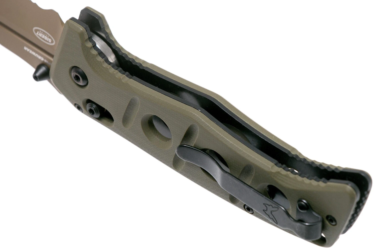 Benchmade 275SFE-2 Sibert Adamas OD Green G10, Flat Earth Serrated Couteau De Poche, Shane Sibert Design 7 Benchmade 275SFE-2 Sibert Adamas OD Green G10, Flat Earth Serrated Couteau De Poche, Shane Sibert Design – Image 5