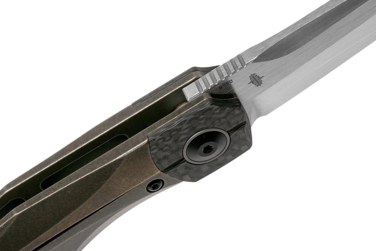 Bestech Thyra BT2106B Bronze Stonewashed Titanium, Carbonfiber Bolster, Satin Couteau De Poche, Kombou Design 8 Bestech Thyra BT2106B Bronze Stonewashed Titanium, Carbonfiber Bolster, Satin Couteau De Poche, Kombou Design – Image 6