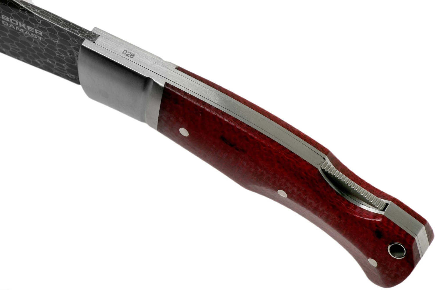 Böker Boxer 111025DAM Damascus, Micarta Couteau De Gentleman, Raphael Durand Design 9 Böker Boxer 111025DAM Damascus, Micarta Couteau De Gentleman, Raphael Durand Design – Image 7