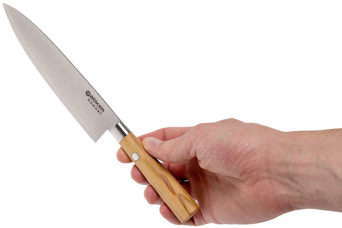 Böker Damast Olive 15.5 Cm Petit Couteau De Chef, 130439DAM 8 Böker Damast Olive 15.5 Cm Petit Couteau De Chef, 130439DAM – Image 6