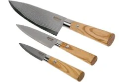 Böker Damast Olive Ensemble De Trois Couteaux, 130440SET 9 Böker Damast Olive Ensemble De Trois Couteaux, 130440SET -Kai Soldes Boutique BO130440SET 03 boker bo130440set 03