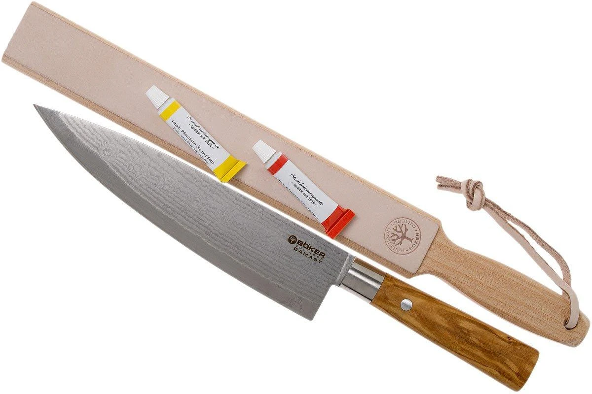 Böker Damast Olive Ensemble Cadeau De 2 Pièces - 130600SET 3 Böker Damast Olive Ensemble Cadeau De 2 Pièces - 130600SET