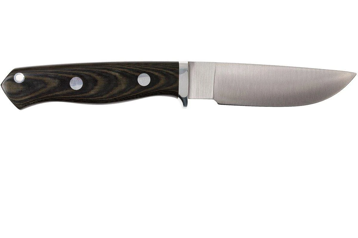 Bark River GamesKeeper A2, Black Green Linen Micarta, Brown Sheath 4 Bark River GamesKeeper A2, Black Green Linen Micarta, Brown Sheath – Image 2