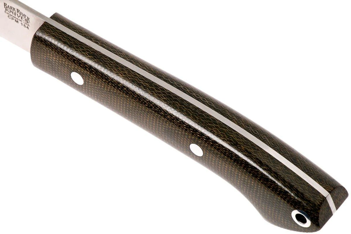 Bark River Bird & Trout CPM154, Green Canvas Micarta 7 Bark River Bird & Trout CPM154, Green Canvas Micarta – Image 5