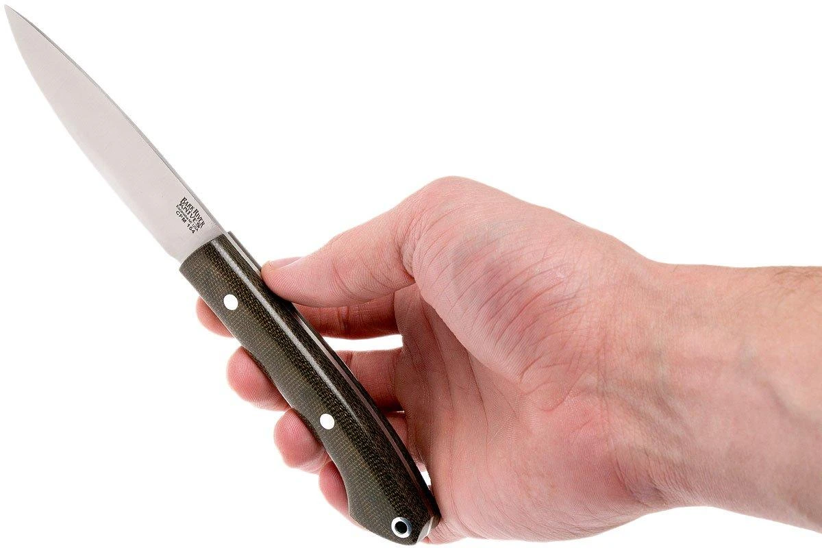 Bark River Bird & Trout CPM154, Green Canvas Micarta 8 Bark River Bird & Trout CPM154, Green Canvas Micarta – Image 6