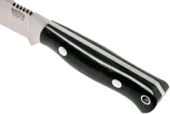 Bark River Bravo Necker II CPM 154CM, Black Canvas Micarta, Brown Sheath -Kai Soldes Boutique BRK07 002BRKC 05 bark river brk07 002brkc 05