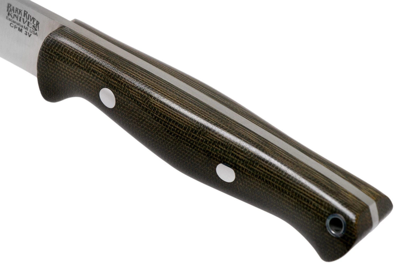 Bark River Gunny Hunter LT CPM 3V Green Canvas Micarta Couteau De Bushcraft 7 Bark River Gunny Hunter LT CPM 3V Green Canvas Micarta Couteau De Bushcraft – Image 5