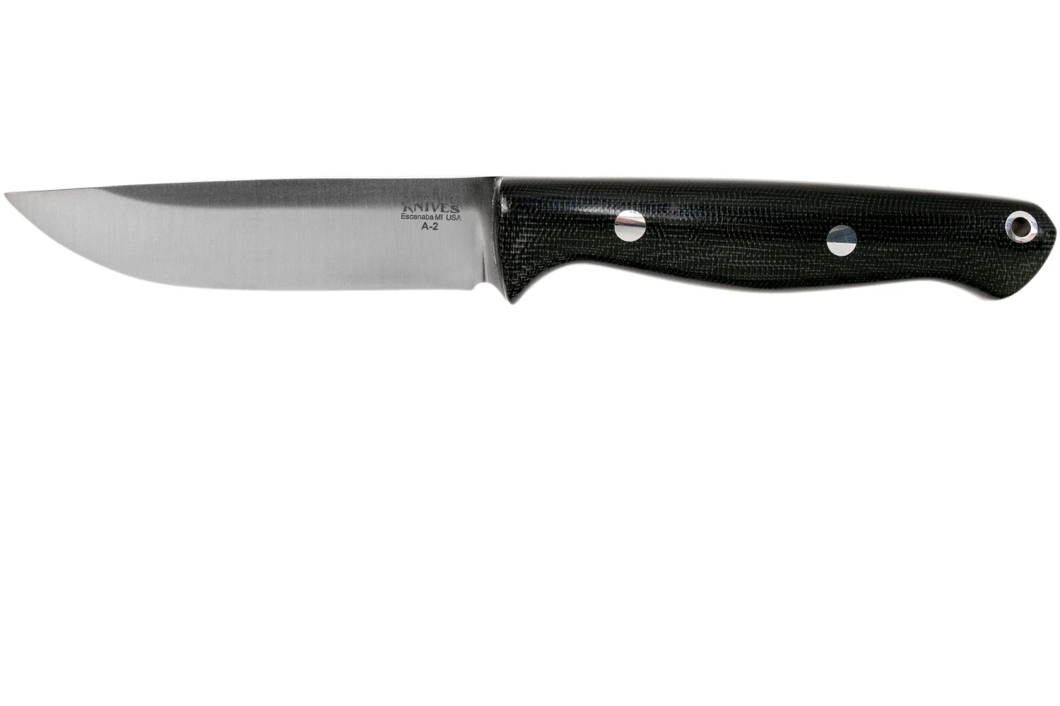 Bark River Gunny A2 Rampless, Black Canvas Micarta Couteau Outdoor 3 Bark River Gunny A2 Rampless, Black Canvas Micarta Couteau Outdoor