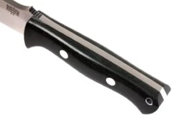 Bark River Bravo 1.5 A2, Black Canvas Micarta, Brown Sheath -Kai Soldes Boutique BRK07 113BRKC 05 bark river brk07 113brkc 05