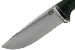 Bark River Bravo 1 LT Hunter CPM 3V, Black Canvas Micarta, Brown Sheath -Kai Soldes Boutique BRK07 121BRKC 03 bark river knives