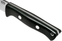 Bark River Bravo 1 LT Hunter CPM 3V, Black Canvas Micarta, Brown Sheath -Kai Soldes Boutique BRK07 121BRKC 05 bark river knives