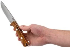 Bark River Bravo 1 LT Hunter CPM 3V, Desert Ironwood, Brown Sheath -Kai Soldes Boutique BRK07 121DIW 06 bark river knives