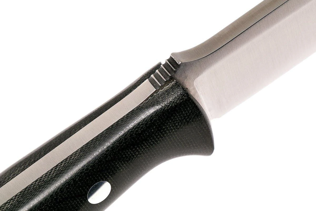 Bark River Bravo 1.2 CPM 3V, Black Canvas Micarta, Brown Sheath 7 Bark River Bravo 1.2 CPM 3V, Black Canvas Micarta, Brown Sheath – Image 5