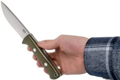 Bark River Bravo 1 Rampless CPM 154, Green Canvas Micarta -Kai Soldes Boutique BRK07 171GNC RS 06 bark river