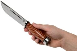 Bark River Quartermaster CPM 3V, Stacked Leather -Kai Soldes Boutique BRK07 229SDL 06 bark river knives