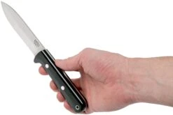 Bark River Kephart 4” CPM 3V, Black Canvas Micarta Couteau Bushcraft -Kai Soldes Boutique BRK08 123BKC 06 bark river