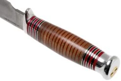 Bark River Michigan Hunter CPM Cru Wear Stacked Leather Couteau De Chasse -Kai Soldes Boutique BRK08 161SDL 04 bark river knives