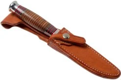 Bark River Michigan Hunter CPM Cru Wear Stacked Leather Couteau De Chasse -Kai Soldes Boutique BRK08 161SDL 06 bark river knives