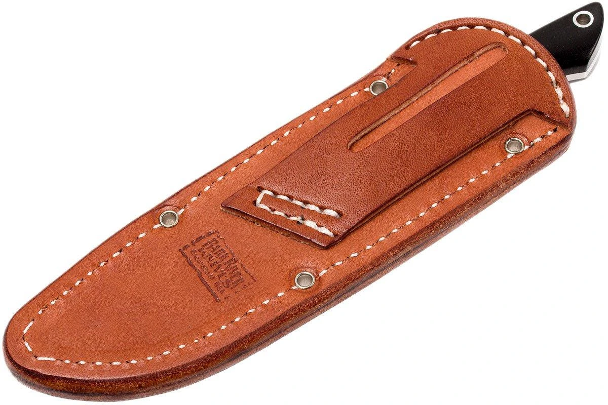 Bark River Mini Kalahari A2, Black Canvas Micarta, Brown Sheath 10 Bark River Mini Kalahari A2, Black Canvas Micarta, Brown Sheath – Image 8