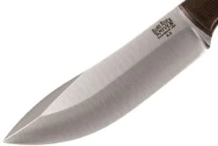 Bark River Kalahari Hunter A2, Green Canvas Micarta, Red Liners, Brown Sheath -Kai Soldes Boutique BRK12 112GNCRL 03 bark river brk12 112gncrl 03