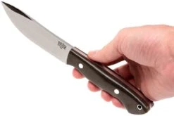 Bark River Kalahari Hunter A2, Green Canvas Micarta, Red Liners, Brown Sheath -Kai Soldes Boutique BRK12 112GNCRL 06 bark river brk12 112gncrl 06