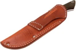 Bark River Kalahari Hunter A2, Green Canvas Micarta, Red Liners, Brown Sheath -Kai Soldes Boutique BRK12 112GNCRL 08 bark river brk12 112gncrl 08