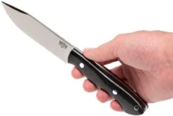 Bark River Sahara Hunter A2, Black Linen Micarta, Brown Sheath 15 Bark River Sahara Hunter A2, Black Linen Micarta, Brown Sheath -Kai Soldes Boutique BRK12 115BRKL 06 bark river brk12 115brkl 06