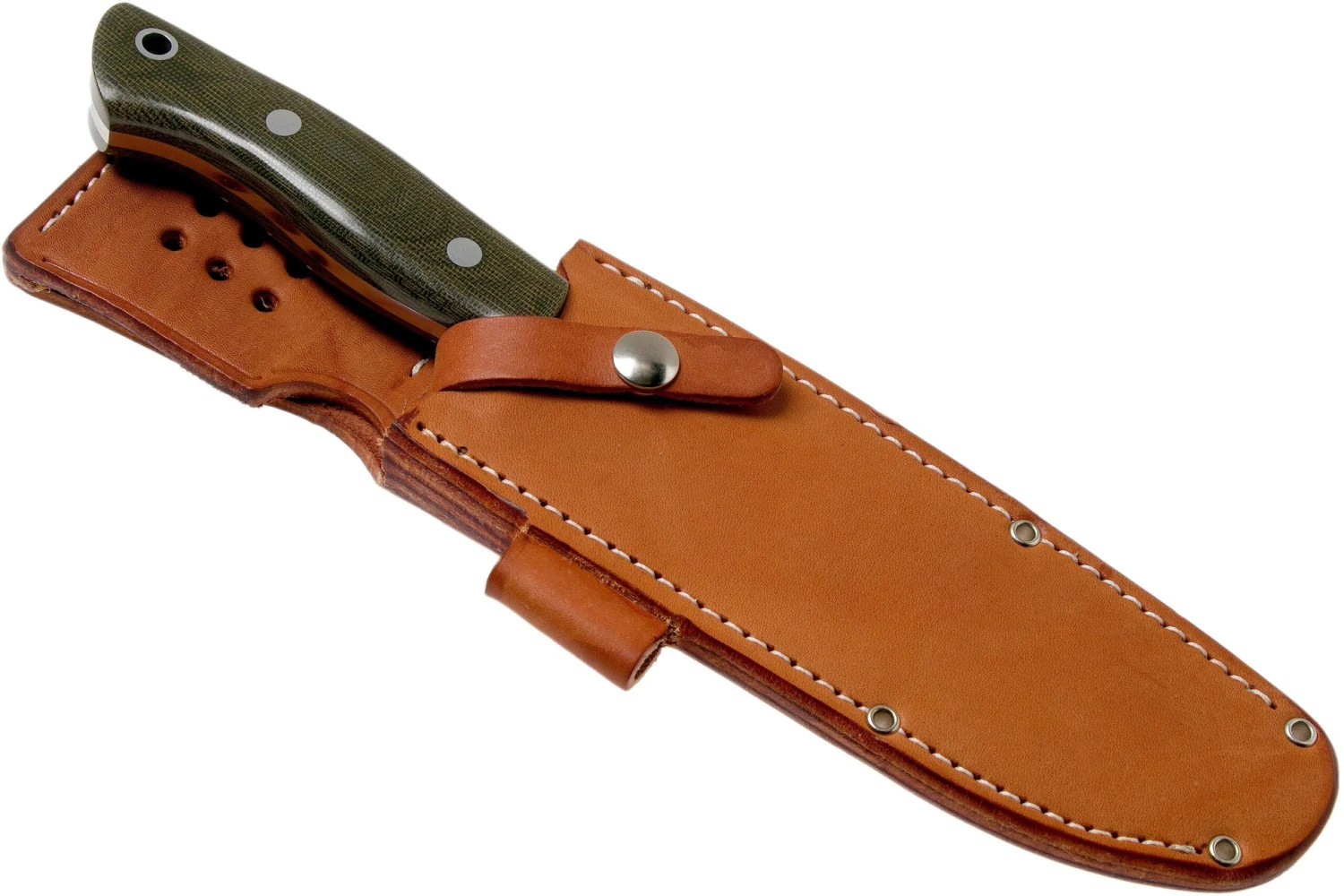 Bark River Kalahari Camp Knife 2 CPM 3V Green Canvas Micarta Couteau D'outdoor 8 Bark River Kalahari Camp Knife 2 CPM 3V Green Canvas Micarta Couteau D'outdoor – Image 6