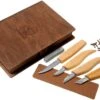 BeaverCraft Basic Set Of 4 Knives S07 Book Kit De Sculpture Sur Bois Avec Boîte De Rangement Livre En Bois