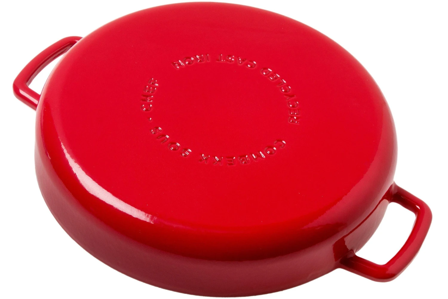 Combekk Sous Chef 192128RD Cocotte 28 Cm Double Poignée, Rouge 4 Combekk Sous Chef 192128RD Cocotte 28 Cm Double Poignée, Rouge – Image 2