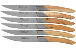 Claude Dozorme Le Thiers Art Deco Coffret De Couteaux à Steak, 6 Pièces, Genévrier