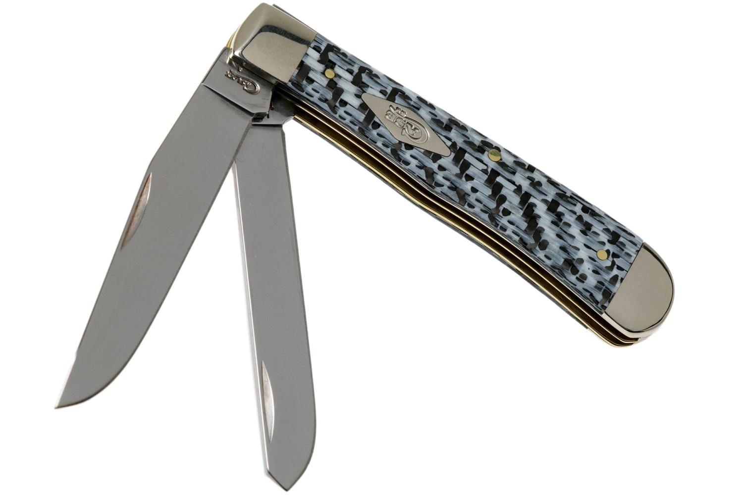 Case Medium Trapper White & Black Carbon Fiber-G10 Weave Smooth, 38920, 10254 SS Couteau De Poche 3 Case Medium Trapper White & Black Carbon Fiber-G10 Weave Smooth, 38920, 10254 SS Couteau De Poche