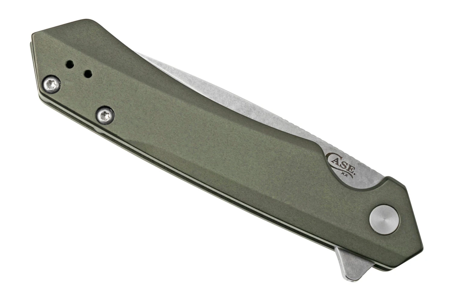 Case Kinzua Tanto, S35VN, OD Green Anodized Aluminum 64671, Couteau De Poche 7 Case Kinzua Tanto, S35VN, OD Green Anodized Aluminum 64671, Couteau De Poche – Image 6