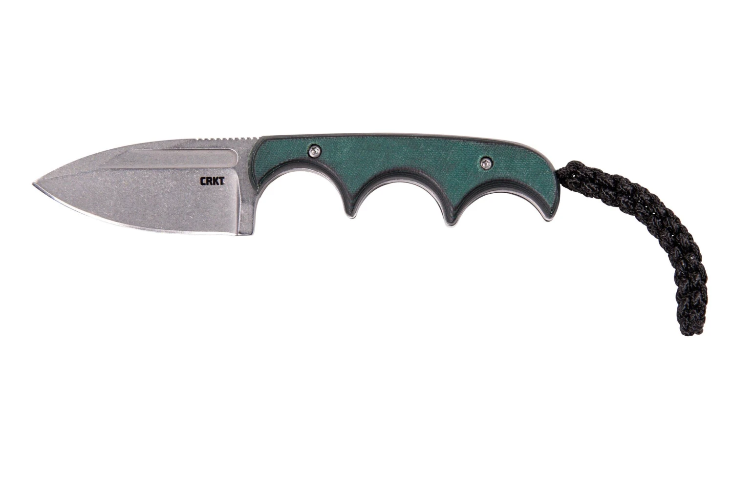 CRKT Minimalist Spear Point, Green Black, Couteau De Cou, Alan Folts Design 3 CRKT Minimalist Spear Point, Green Black, Couteau De Cou, Alan Folts Design