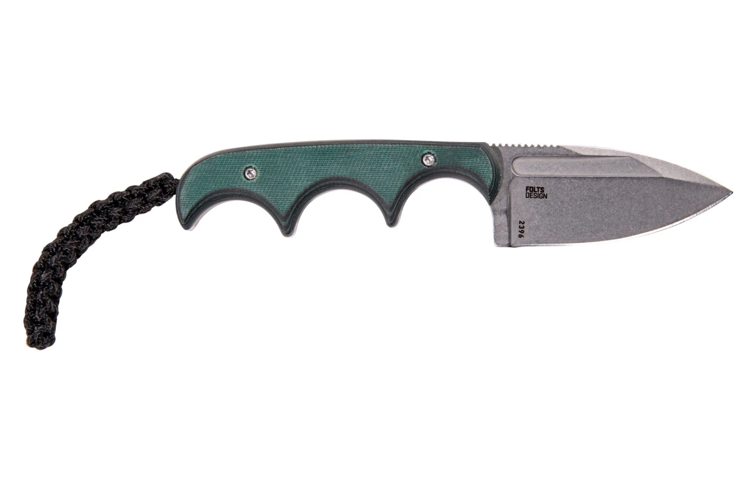 CRKT Minimalist Spear Point, Green Black, Couteau De Cou, Alan Folts Design 4 CRKT Minimalist Spear Point, Green Black, Couteau De Cou, Alan Folts Design – Image 2