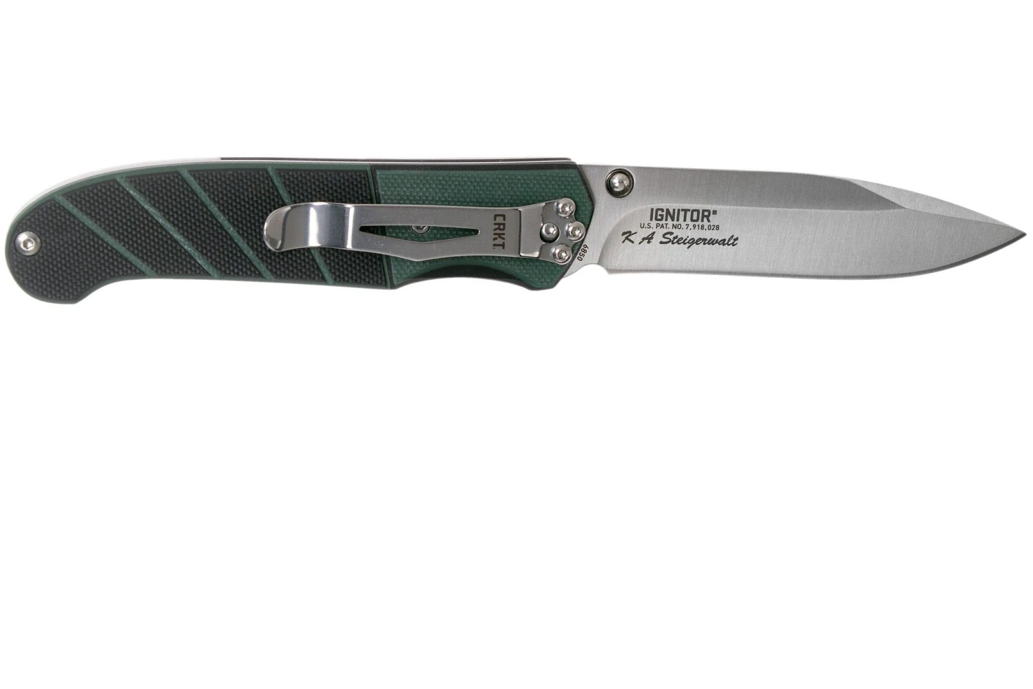 CRKT Ignitor 6850 Black Green Couteau De Poche, Ken Steigerwalt Design 4 CRKT Ignitor 6850 Black Green Couteau De Poche, Ken Steigerwalt Design – Image 2