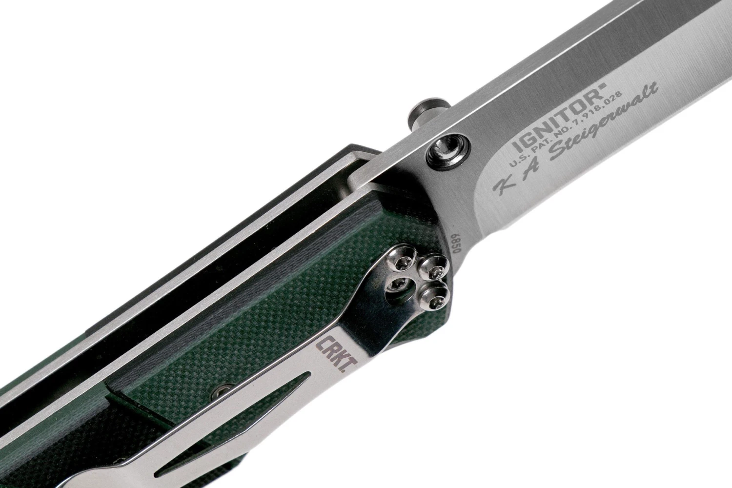 CRKT Ignitor 6850 Black Green Couteau De Poche, Ken Steigerwalt Design 8 CRKT Ignitor 6850 Black Green Couteau De Poche, Ken Steigerwalt Design – Image 6