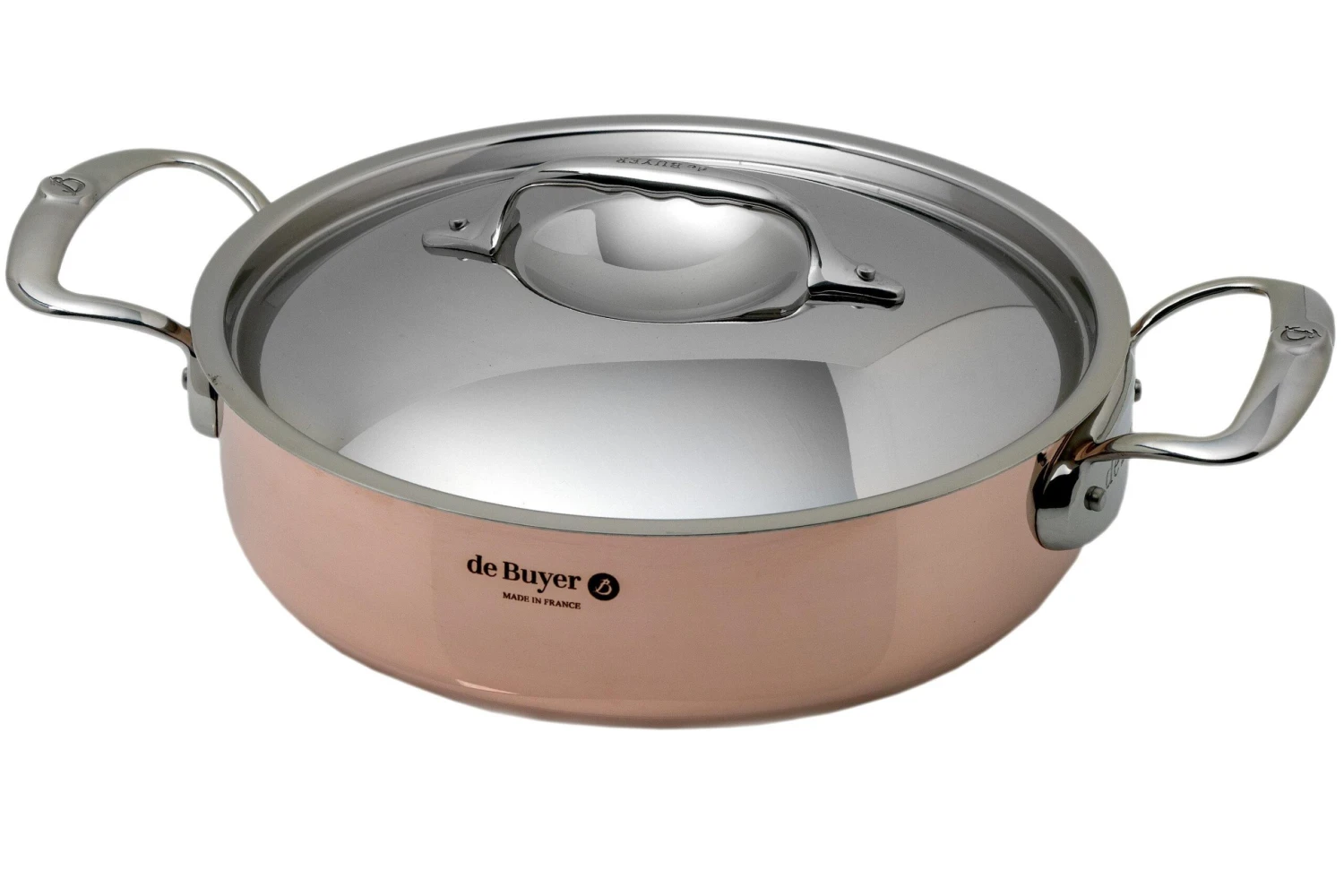 De Buyer Prima Matera Sauteuse En Cuivre 24 Cm Couvercle Inox 6241.24 3 De Buyer Prima Matera Sauteuse En Cuivre 24 Cm Couvercle Inox 6241.24