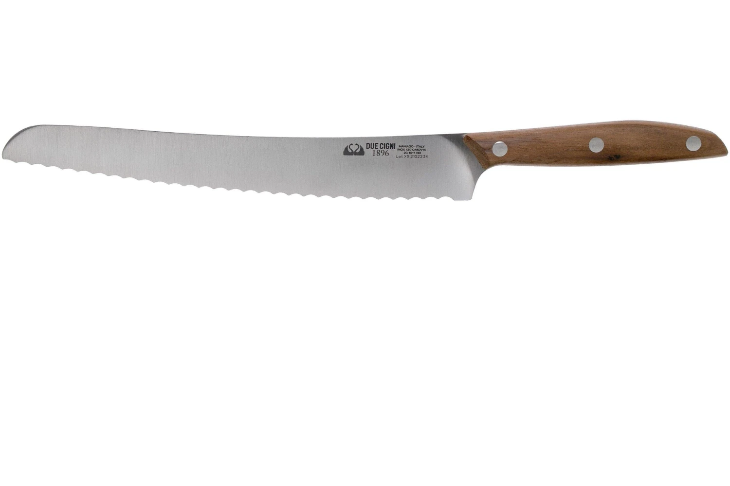 Due Cigni 1896, 2C1011NO Couteau à Pain 20 Cm, Bois De Noyer 3 Due Cigni 1896, 2C1011NO Couteau à Pain 20 Cm, Bois De Noyer