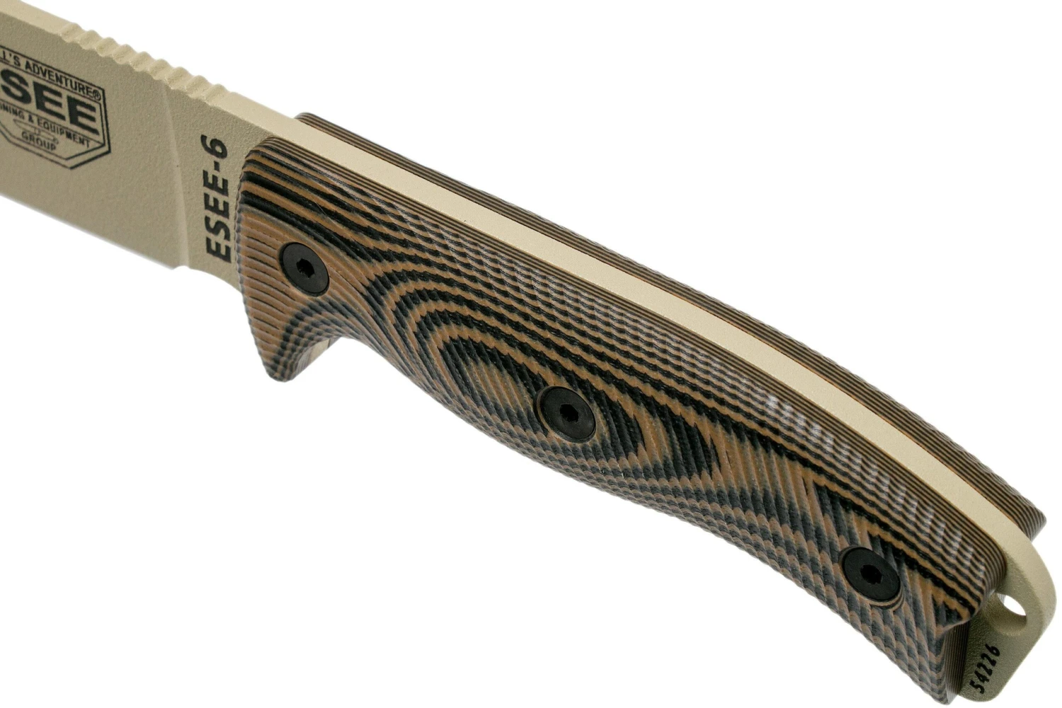 ESEE Model 6 Desert Tan Blade 3D Coyote-Black G10 Couteau De Survie 6PDT-005 étui Kydex + Clip Plat 7 ESEE Model 6 Desert Tan Blade 3D Coyote-Black G10 Couteau De Survie 6PDT-005 étui Kydex + Clip Plat – Image 5