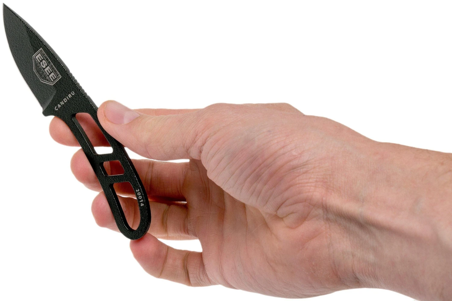 ESEE Candiru Black CAN-B Couteau De Cou Avec étui Noir + Clip Ceinture 7 ESEE Candiru Black CAN-B Couteau De Cou Avec étui Noir + Clip Ceinture – Image 5