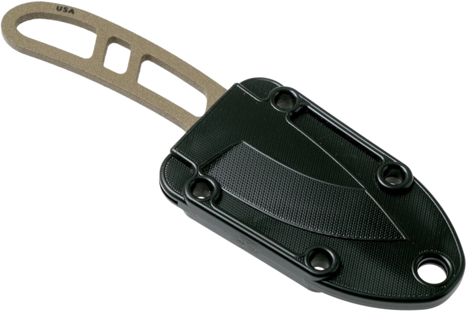 ESEE Candiru Dark Earth, CAN-DE Couteau De Cou Avec étui Noir + Clip Ceinture 8 ESEE Candiru Dark Earth, CAN-DE Couteau De Cou Avec étui Noir + Clip Ceinture – Image 6