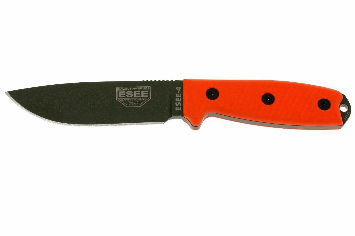 ESEE Model 4 OD Blade, Orange Handle 4P-KO-OD Couteau De Survie Sans étui 3 ESEE Model 4 OD Blade, Orange Handle 4P-KO-OD Couteau De Survie Sans étui