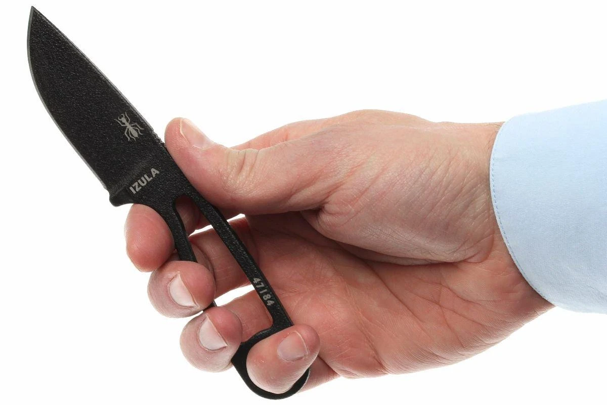 ESEE Izula Black IZULA-B Couteau De Cou Avec étui Noir + Clip Ceinture 6 ESEE Izula Black IZULA-B Couteau De Cou Avec étui Noir + Clip Ceinture – Image 4
