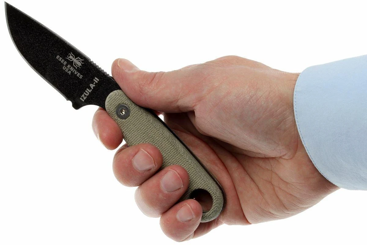 ESEE Izula II Black IZULA-II-B Couteau De Survie Avec étui Noir + Clip Ceinture 8 ESEE Izula II Black IZULA-II-B Couteau De Survie Avec étui Noir + Clip Ceinture – Image 6